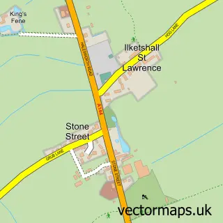 Street map sample of Stone Street, Suffolk