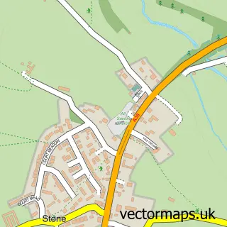 Street map sample of Stone, Gloucestershire