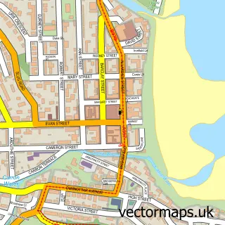 Street map sample of Stonehaven, Kincardineshire