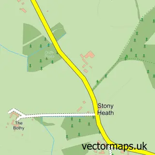 Street map sample of Stoney Heath, Hampshire