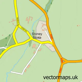 Street map sample of Stoney Stoke, Somerset