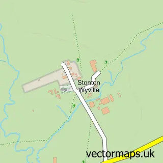 Street map sample of Stonton Wyville, Leicestershire