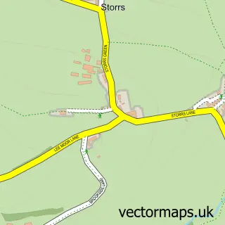 Street map sample of Storrs, South Yorkshire