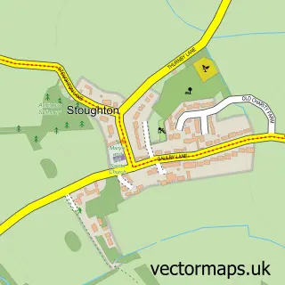 Street map sample of Stoughton, Leicestershire