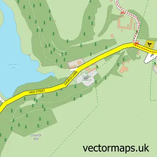Street map sample of Stourton, Wiltshire