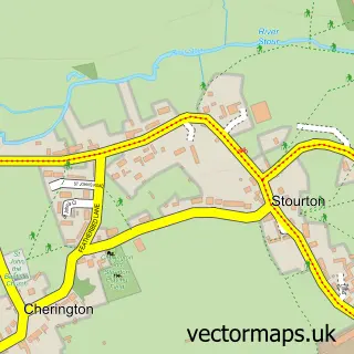 Street map sample of Stourton, Warwickshire