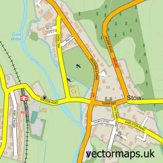 Street map sample of Stow, Roxburgh, Ettrick and Lauderdale