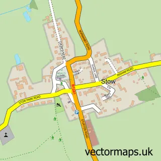 Street map sample of Stow, Lincolnshire