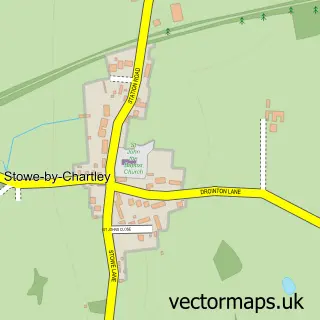 Street map sample of Stowe-By-Chartley, Staffordshire