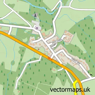 Street map sample of Strachur, Argyll and Bute