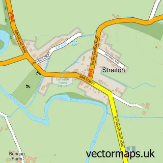 Street map sample of Straiton, Ayrshire and Arran
