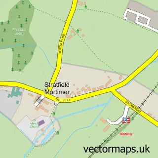 Street map sample of Stratfield Mortimer, Berkshire