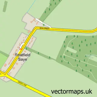 Street map sample of Stratfield Saye, Hampshire
