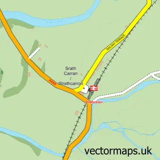 Street map sample of Strathcarron, Ross and Cromarty