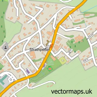 Street map sample of Strathpeffer, Ross and Cromarty