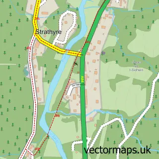 Street map sample of Strathyre, Stirling and Falkirk
