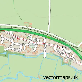 Street map sample of Stratton, Dorset
