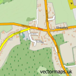 Street map sample of Streatley, Berkshire