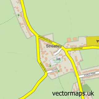 Street map sample of Streatley, Bedfordshire