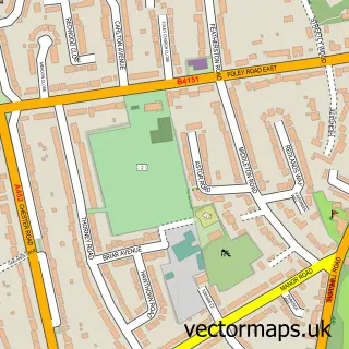 Street map sample of Streetly, West Midlands