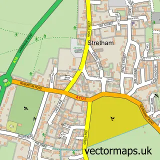 Street map sample of Stretham, Cambridgeshire