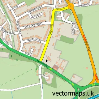 Street map sample of Stretton Baskerville, Leicestershire