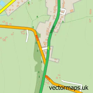 Street map sample of Stretton, Derbyshire