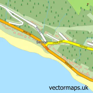 Street map sample of Strone, Argyll and Bute