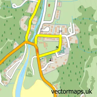 Street map sample of Strontian, Inverness
