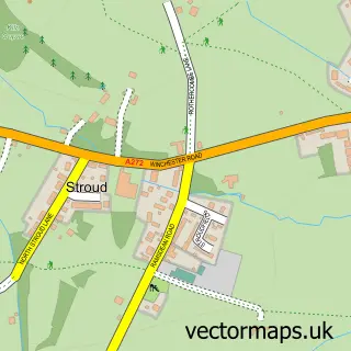 Street map sample of Stroud, Hampshire
