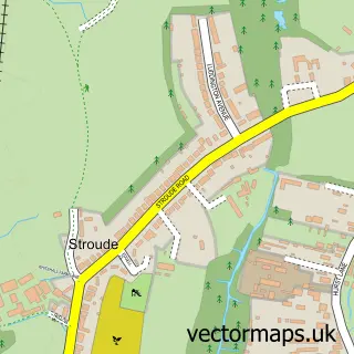 Street map sample of Stroude, Surrey
