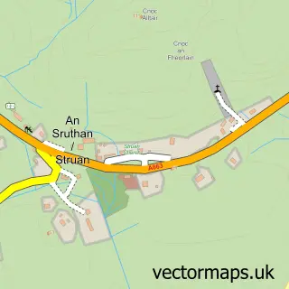 Street map sample of Struan, Ross and Cromarty