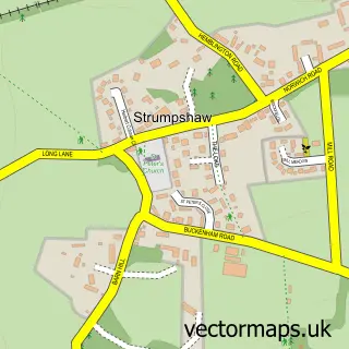 Street map sample of Strumpshaw, Norfolk