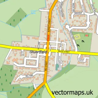 Street map sample of Stuartfield, Aberdeenshire