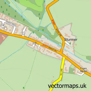 Street map sample of Sturmer, Essex