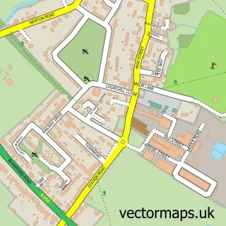 Street map sample of Sturminster Marshall, Dorset