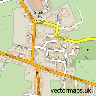 Street map sample of Sturton by Stow, Lincolnshire