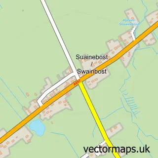 Street map sample of Suaineabost, Western Isles