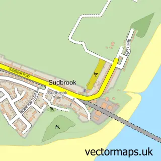 Street map sample of Sudbrook, Gwent
