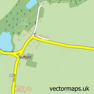 Street map sample of Suffield, Norfolk