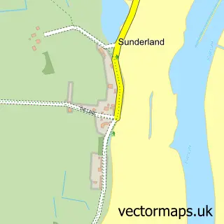Street map sample of Sunderland, Lancashire