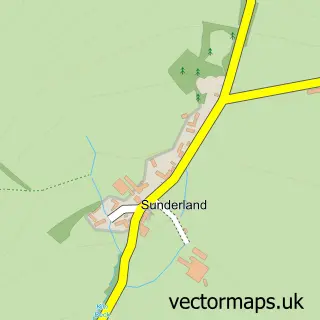Street map sample of Sunderland, Cumbria