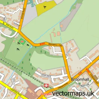 Street map sample of Sunningdale, Berkshire