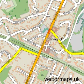 Street map sample of Sunninghill, Berkshire