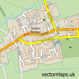 Street map sample of Sutton Benger, Wiltshire