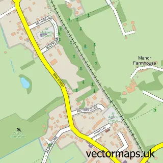 Street map sample of Sutton Bonington, Nottinghamshire