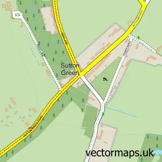 Street map sample of Sutton Green, Surrey