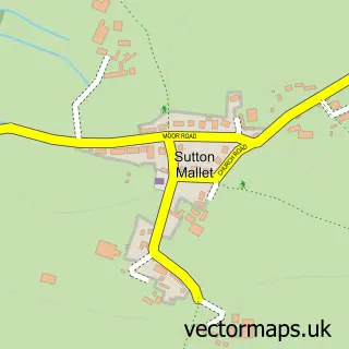 Street map sample of Sutton Mallet, Somerset