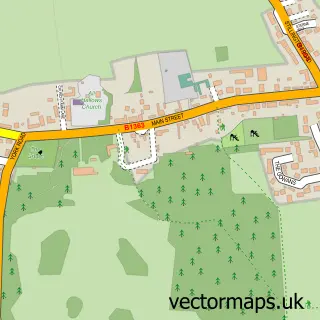 Street map sample of Sutton on the Forest, North Yorkshire