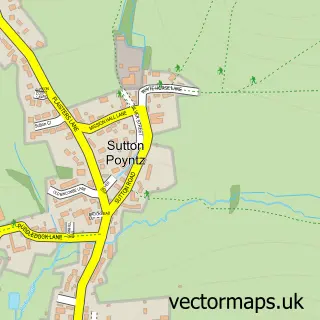 Street map sample of Sutton Poyntz, Dorset